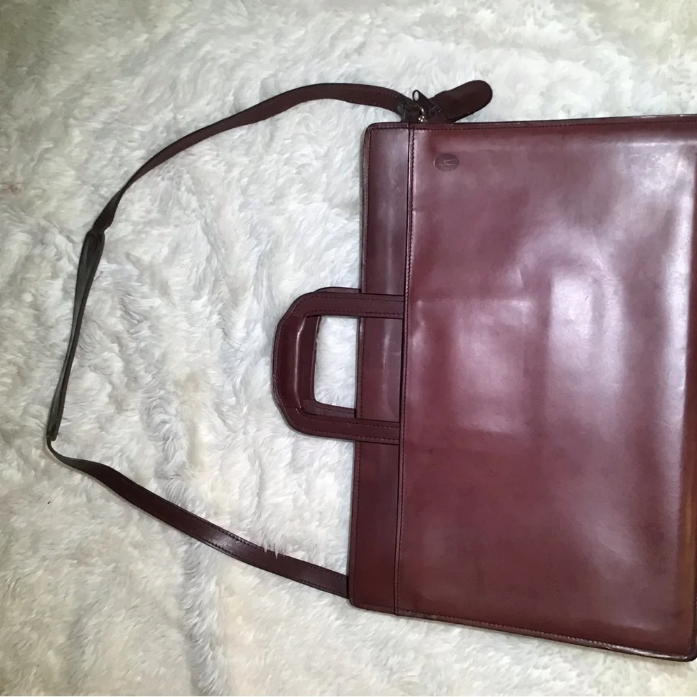Hartmann vintage brown leather briefcase